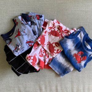 Toddler Boy Summer / Winter pajamas 3T Lot of 4 pairs